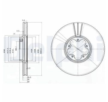 Brzdový kotouč DELPHI BG3504