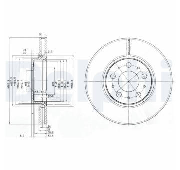 Brzdový kotouč DELPHI BG3513