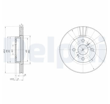 Brzdový kotouč DELPHI BG3520