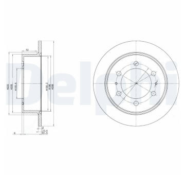 Brzdový kotouč DELPHI BG3522