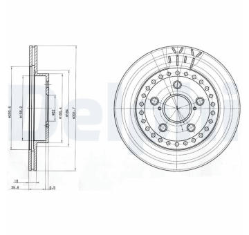 Brzdový kotouč DELPHI BG3536