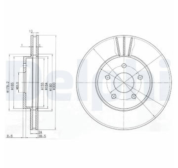 Brzdový kotouč DELPHI BG3537C