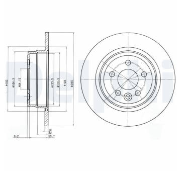 Brzdový kotouč DELPHI BG3550