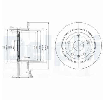 Brzdový kotouč DELPHI BG3554