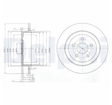 Brzdový kotouč DELPHI BG3593