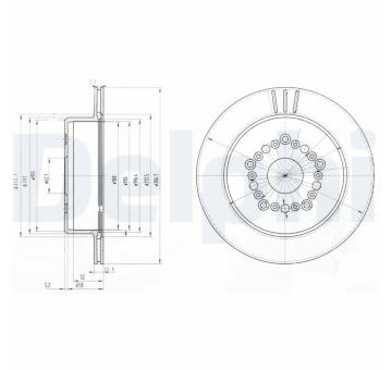 Brzdový kotouč DELPHI BG3617