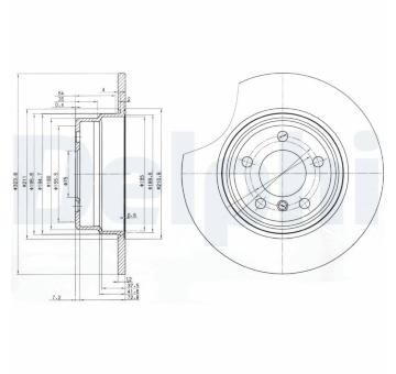 Brzdový kotouč DELPHI BG3629