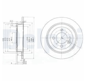 Brzdový kotouč DELPHI BG3662C