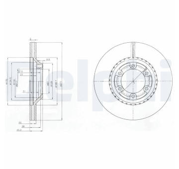 Brzdový kotouč DELPHI BG3679