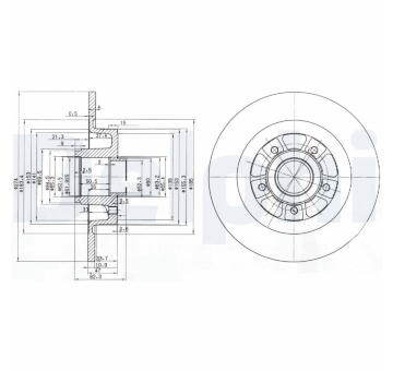 Brzdový kotouč DELPHI BG3689