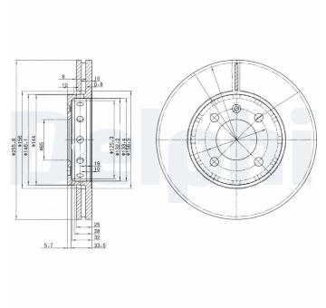 Brzdový kotúč DELPHI BG3694