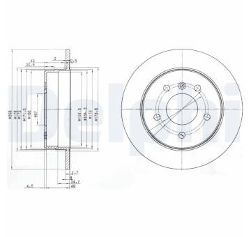 Brzdový kotouč DELPHI BG3710