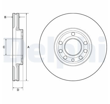 Brzdový kotouč DELPHI BG3713C