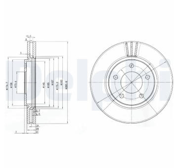 Brzdový kotouč DELPHI BG3715