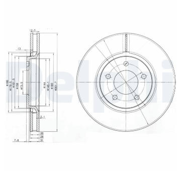 Brzdový kotouč DELPHI BG3716