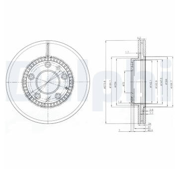 Brzdový kotouč DELPHI BG3724