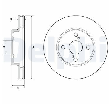 Brzdový kotouč DELPHI BG3734
