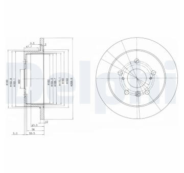 Brzdový kotouč DELPHI BG3736