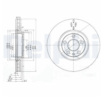 Brzdový kotouč DELPHI BG3740