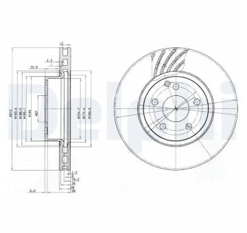 Brzdový kotouč DELPHI BG3756