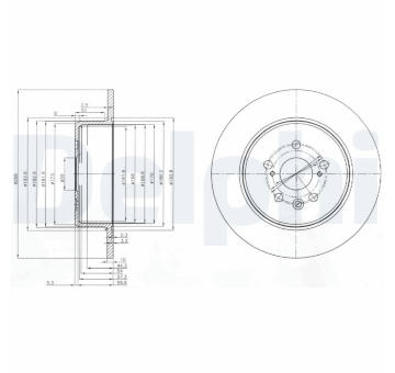 Brzdový kotouč DELPHI BG3777
