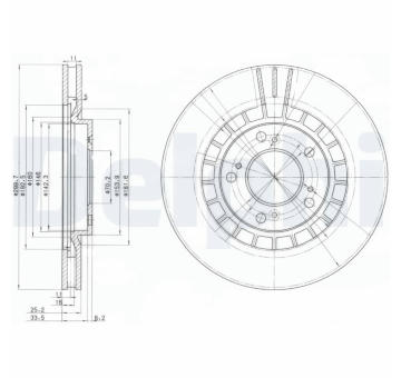 Brzdový kotouč DELPHI BG3796