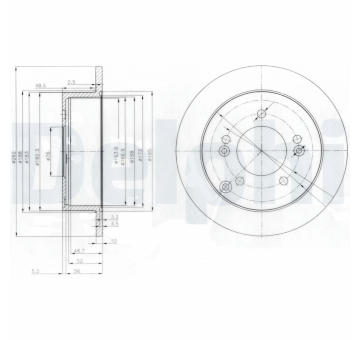 Brzdový kotouč DELPHI BG3799