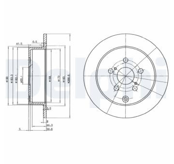 Brzdový kotouč DELPHI BG3822