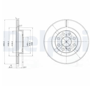 Brzdový kotúč DELPHI BG3825