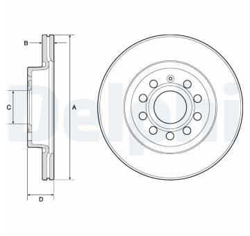 Brzdový kotouč DELPHI BG3832