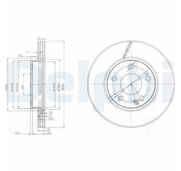 Brzdový kotouč DELPHI BG3845C