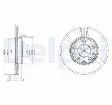 Brzdový kotouč DELPHI BG3874