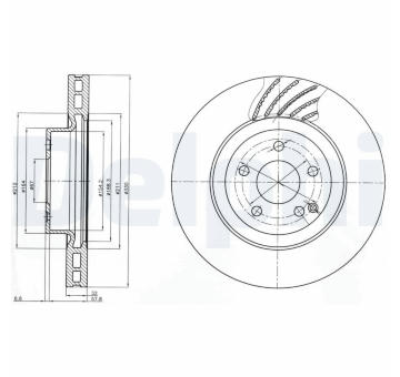 Brzdový kotouč DELPHI BG3877