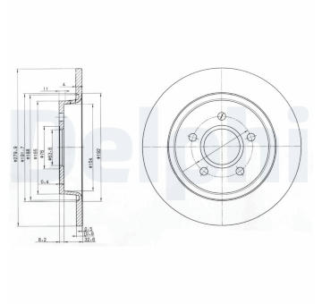 Brzdový kotouč DELPHI BG3897C