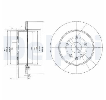 Brzdový kotouč DELPHI BG3907
