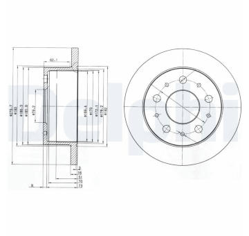 Brzdový kotúč DELPHI BG3923