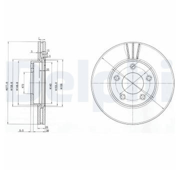 Brzdový kotouč DELPHI BG3927