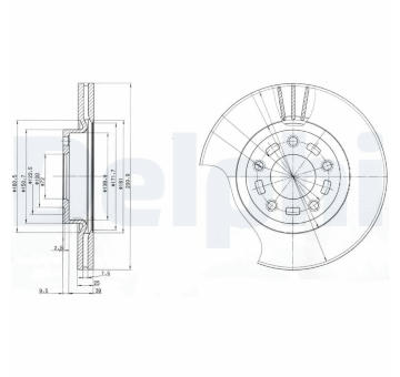 Brzdový kotouč DELPHI BG3928