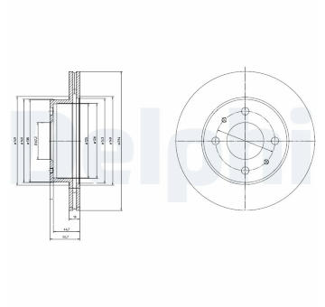 Brzdový kotouč DELPHI BG3946