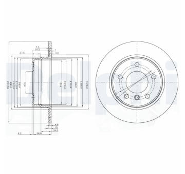 Brzdový kotouč DELPHI BG3948C