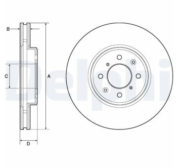 Brzdový kotouč DELPHI BG3970