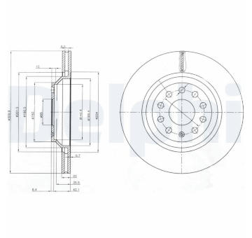 Brzdový kotouč DELPHI BG3975