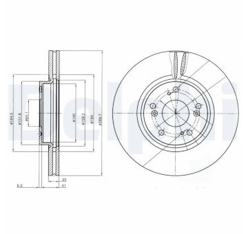Brzdový kotouč DELPHI BG3978