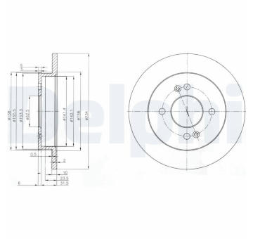 Brzdový kotouč DELPHI BG3981C