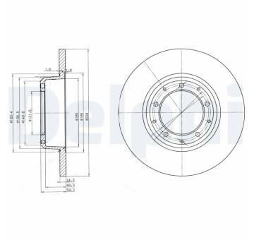 Brzdový kotouč DELPHI BG3982