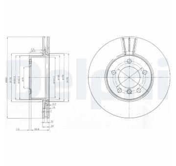 Brzdový kotouč DELPHI BG3998C