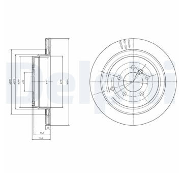 Brzdový kotouč DELPHI BG4021C
