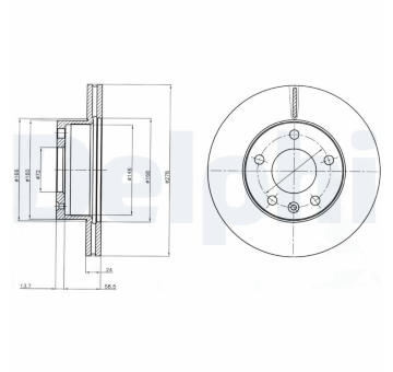 Brzdový kotouč DELPHI BG4022