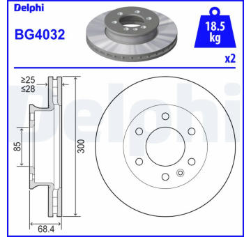 Brzdový kotouč DELPHI BG4032