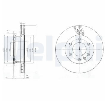 Brzdový kotouč DELPHI BG4032C